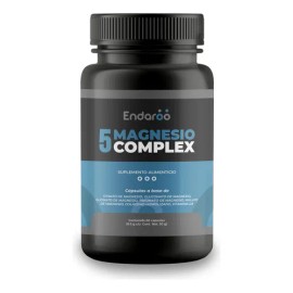 5 Magnesios: Citrato de Magnesio, Glicinato de Magnesio, Treonato, Malato, Gluconato | + Colageno hidrolizado Y Vitamina D3 | Magnesio Complex | 60 Cápsulas