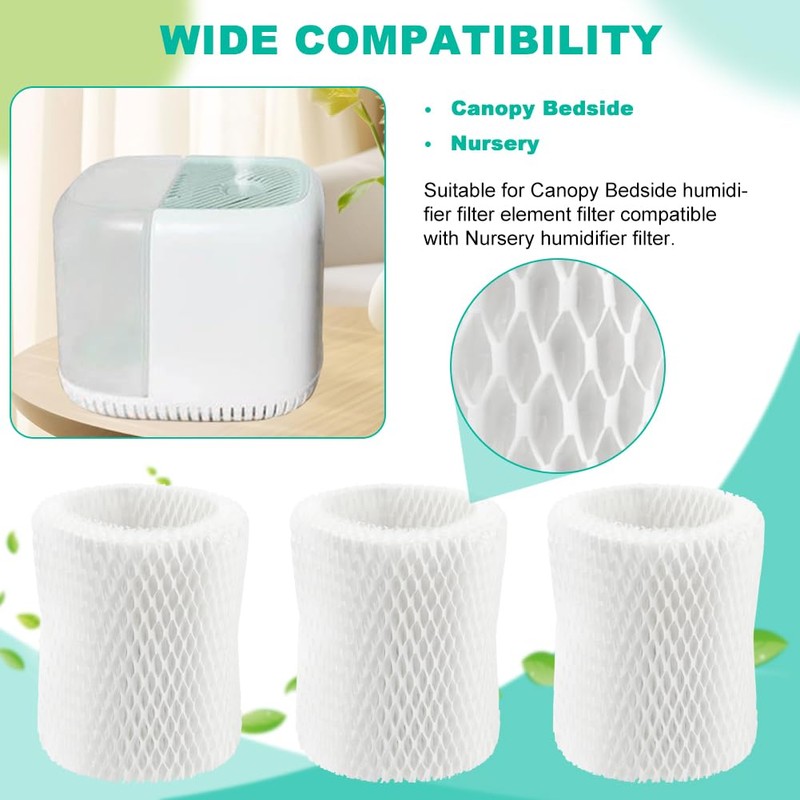 Ranjaner Canopy Bedside Humidifier Filter Replacement Compatible with Nursery Humidifier,