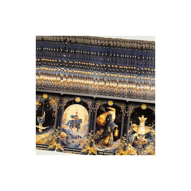 Celestial Tarot Deck, Unique Tarot Cards for Beginners with Blue