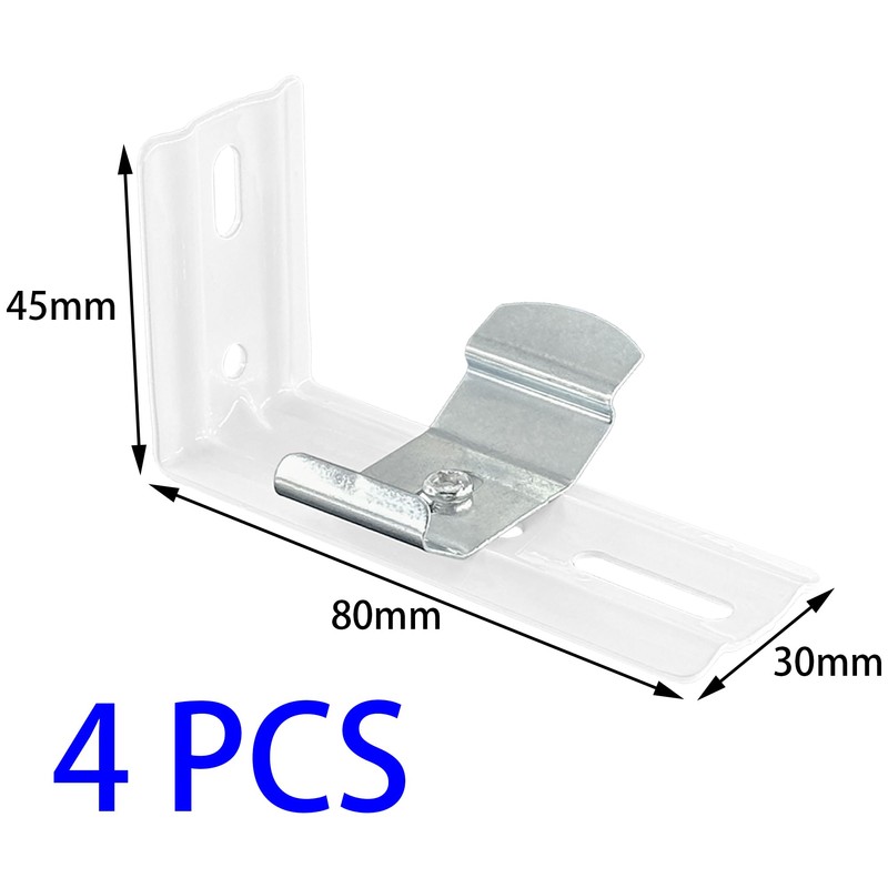 4 Sets Right Angle Vertical Blind Fixings Brackets,L Shaped Venetian