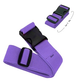 Purple Suitcase Strap 195 cm Luggage Strap Long Suitcase Luggage Straps Suitcase Strap with Click Closure Suitcase Straps Set of 2 Adjustable Suitcase Luggage Straps Luggage Strap for Suitcases