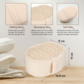 HOMESHOPA Exfoliating Bath & Shower Sponge, Body Scrubber, Double-Sided Loofah for Women Men, Dead Skin Remover, Cleaning Exfoliating Bathing Sponge (Body Buffer, 1 Pcs)