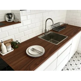 Abyssaly Dark Brown Walnut Wood Grain Contact Paper - Waterproof Wooden Wallpaper Peel and Stick for Furniture - Wood Vinyl Wrap Roll for Cabinets Countertops and Table 15.7''X118''