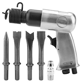 Martillo Neumático para Romper Hormigón, Kit de Martillo de Cincelado de 150 Mm con 4 Cinceles