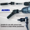 ALOUKA 10 Pieces Impact Swivel Socket Set, Cr-Mo Steel, 1/4