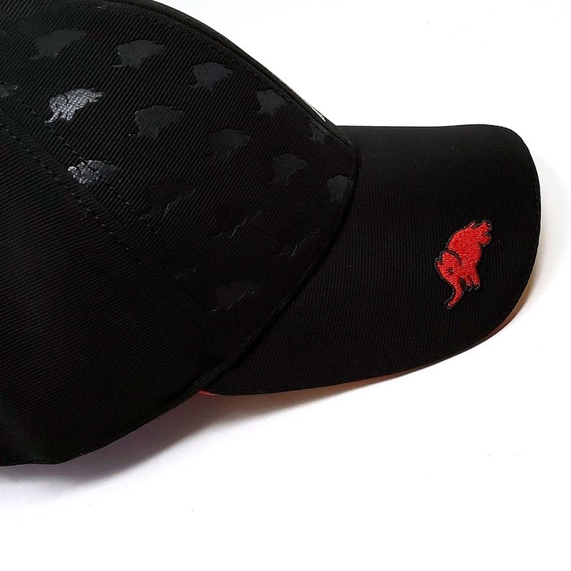 Lancia 21273 HF Curved Visor Cap, Black