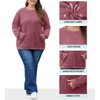 OLRIK Plus Size Sweaters for Curvy Women Oversized Corduroy Pullover