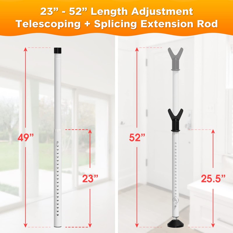 Sliding Door Security Bar - 19 to 52 Inch Door/Window
