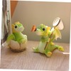 Kisangel 2pcs Handmade Resin Dragon Ornaments Dragon Decor Craft Adornment