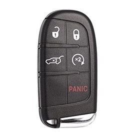 SUPALAND Llavero remoto de repuesto para Jeep Compass 2017 2018 2019 2020 2021 2022 2023 2024 5 botones entrada inteligente de proximidad sin llave co