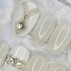 Wedding Clear Handmade Nail Tips - Stiletto M / 웨딩
