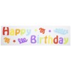 Happy Birthday Window Gel Clings - Rainbow Colors 21 Pieces