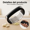Prensador de Ajos de Acero Inoxidable con Mango Cómodo