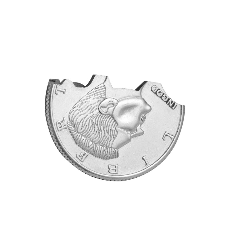 Magic Coin Close Up Props American Bite Illusion Half Dollar