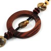 Avalaya Wood/Shell & Glass Bead Long Necklace - 108cm Length