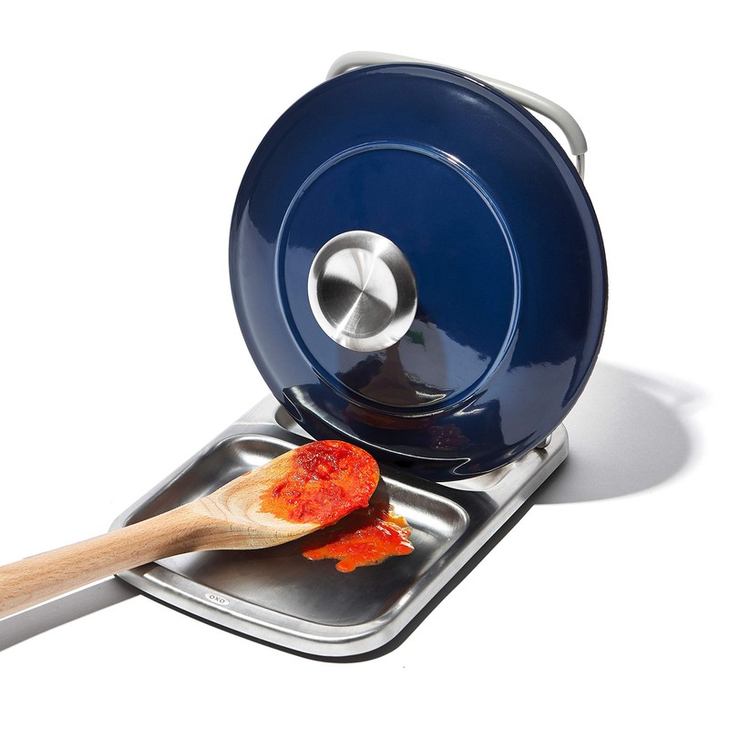 OXO Good Grips Stainless Steel Spoon Rest with Lid Holder