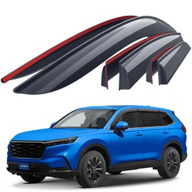Goodyear Shatterproof Window Deflectors for Honda CR-V 2023-2024, Tape-on Rain Guards, Window Visors, Vent Deflector Visor, Car Accessories, 6 pcs. - GY008675