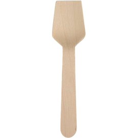 ABENA Ice Cream Spoons | Pack of 100 | Disposable Spoons | Mini Dessert Spoons | Mini Wooden Spoons | Ideal for Ice Cream Vendors | Suitable Samples and Small Plates