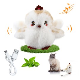 Gigwi Flapping Bird Cat Toys Lifelike Sandpiper Chirp Tweet Interactive Cat Toy, Rechargeable Motion Activated Cat Toys For Bored Indoor Adult Cats, Electronic Automatic Cat Toy With Catnip (Princess)