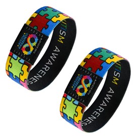 nakashare Autism Awareness bracelet | Elastic Wristband Autism Bracelet for Women & Men | Pack of 2 | Autismo Community Thoughtful Present