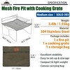 CAMPINGMOON Portable Mesh Fire Pit with Cooking Grate (L 16.5''
