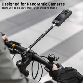 SUREWO Aluminum Motorcycle Bike Handlebar Mount for Insta360 X5,Bike Handlebar Selfie Stick Mount with Adjustable Aluminium Alloy Rod for Insta360 X4 X3 X2 X,DJI Action 5Pro/4/3,GoPro
