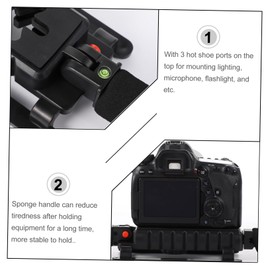 Tofficu Foldable Handheld Camera Stabilizer with Slip Base Rig for Cameras and Smartphones Hot Shoe Mounts for Accessories for and Photographers
