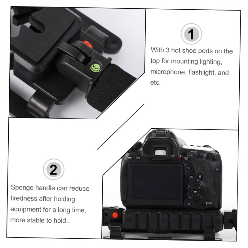 Tofficu Foldable Handheld Camera Stabilizer with Slip Base Rig for