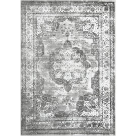 Unique Loom Sofia Collection Area Rug - Salle Garnier (10' x 14' 1" Rectangle, Gray/ Ivory)