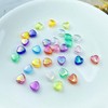 LIMAOLLY 400 PCS Acrylic Heart Shape Beads AB Colors Heart