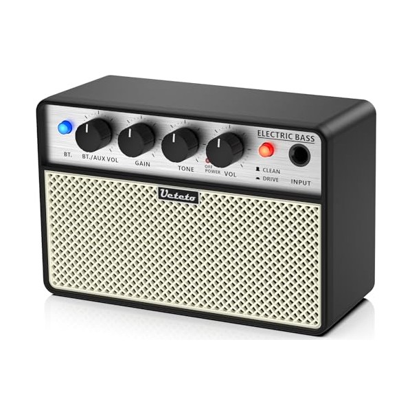 Ueteto Ueteto 10W Mini Bass Amp, Portable and Rechargeable Bass