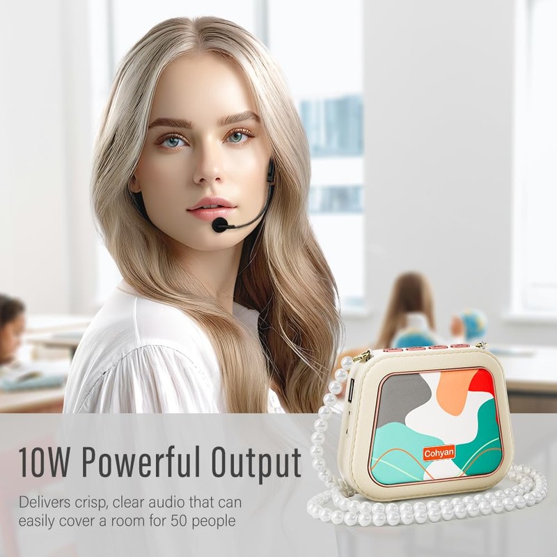 Portable Voice Amplifier Wired Microphone and Speaker,Mini Voice Amplifier with