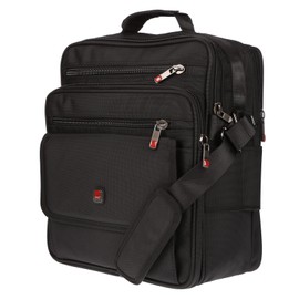 Christian Wippermann Professional Size M, L, XXL, Shoulder Bag, Flight Attendant, Men's Bag, Messenger Bag, Work Bag, Laptop Bag, Black-M-Red