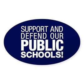 CafePress Support and Defend Our Public Schools Oval Car Bumper Sticker(10-Pack)
