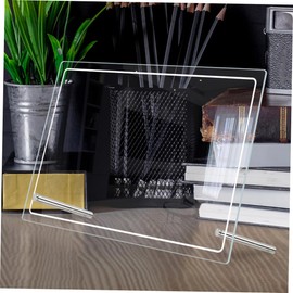 FUNOMOCYA 1set Desktop Acrylic Memo Board Dry Erase Whiteboard for Home Office Orientation Includes Advertising Pins for-do Lists Notes