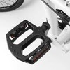 Bicycle Pedals with Reflectors, Lightweight Aluminium Platform, Black