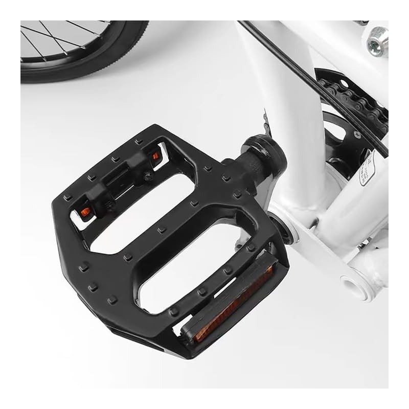 Bicycle Pedals with Reflectors, Lightweight Aluminium Platform, Black