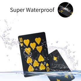 LAGEBONA Waterproof Deck of Cards，Gift Playing Cards，Poker Set, Men Pool Poker Cards (Black Diamond Cards)