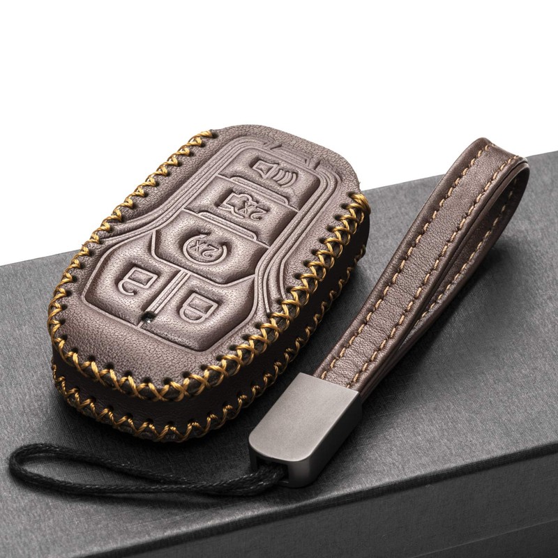 Vitodeco Genuine Leather Smart Key Fob Case Cover Protector Compatible
