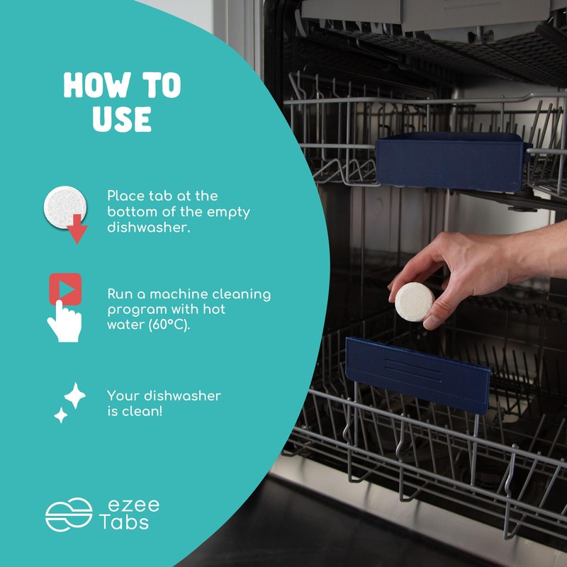 EzeeTabs Dishwasher Descaler – Descaler tabs for a microplastic-free, biodegradable
