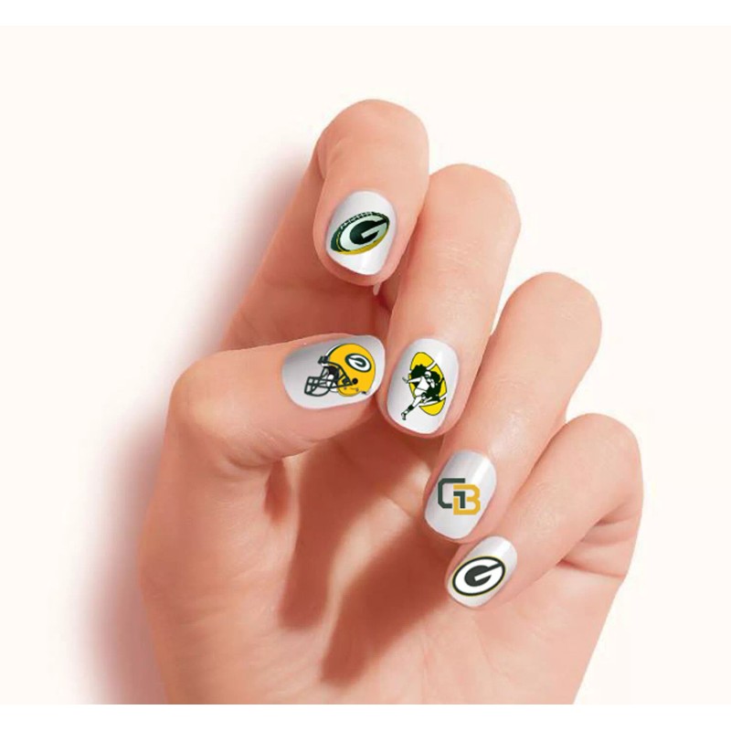 One Stop Nails Green Bay Packers Clear Vinyl Cut, PEEL