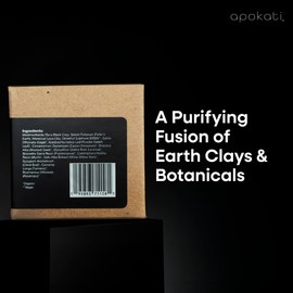 Apokati Metamorphosis Cleansing Clay Mask with Organic Herbs, Natural Resins, and Mineral-Rich Formula, Suitable for Sensitive Skin, 3.5oz (100g)