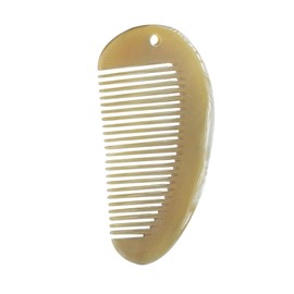 Vaguelly Natural Horn Hair Massaging Comb Fine Tooth Static Scalp Massage Hair Straighter Comb Portable for Professional and Home Use
