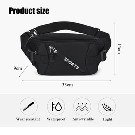Running Bum Bag,Mens Bum Bag, Bumbag for Women, with Multiple compartments for Classified Storage and Adjustable Buckles for Free Adjustment，Suitable for Walking Dogs, Running, Traveling, Cycling