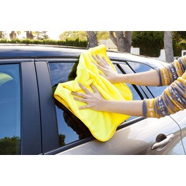 Microfibre Cleaning Cloths 6 Pack for cars/bikes/caravans & Motorhomes + Kent Micro Fibre Extra Large Drying Towel ( Auto Express Best Buy 2010 )