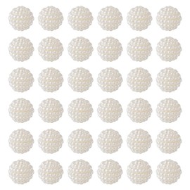 Cheriswelry Pack of 200 Imitation Pearl Acrylic Beads Berry Beads 10 mm Round Combined Beads Beige Pearl Beads for Jewellery Making
