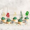 24 piezas de decoración para cupcakes de Navidad con purpurina,
