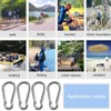 Nutabevr Pack of 12 Carabiners Stainless Steel 304, Key Ring