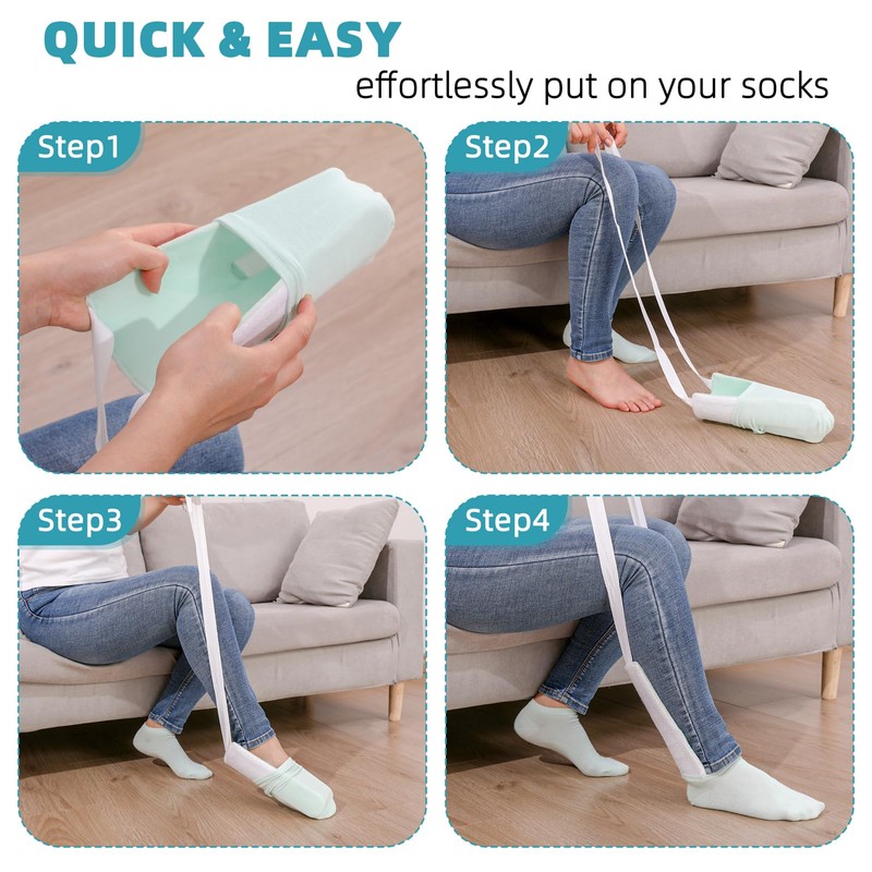 Sock Aid Device Sock Assistance Device Sock Helper for Seniors,