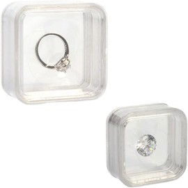 Medal Storage, Exquisite 3D Floating Display Case, Elasticity Membrane Jewelry Storage Box, Coin Display for Jewelry Exhibiting Medal Ins Jewelry Organizer, Jewelry Travel Case (40mm)